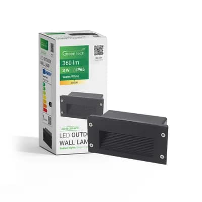 LED vanjska zidna svjetiljka Green Tech 3W, 3000K, IP65