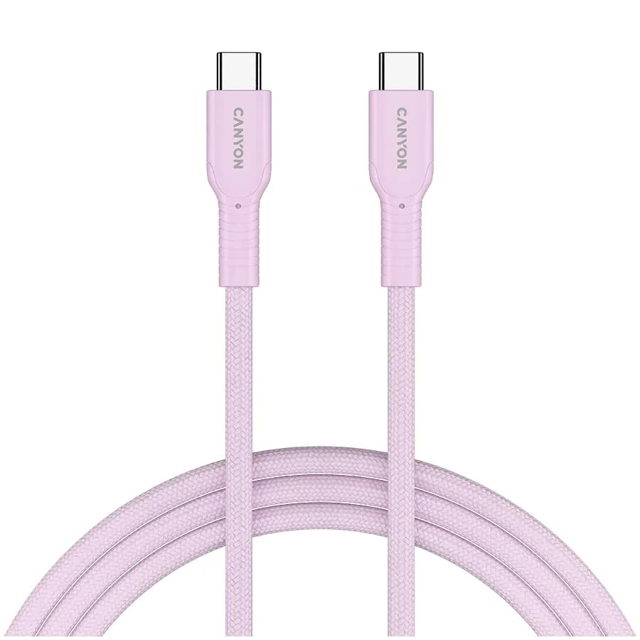 Canyon cable OnWire 60CL C-C 60W COLOR Braided 1m Pink