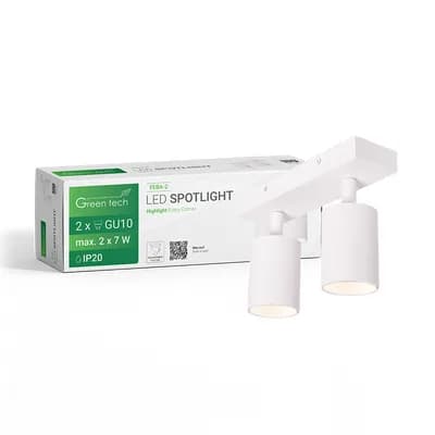 LED spot svjetiljka Green Tech, GU10 X 2 kom, bijela boja