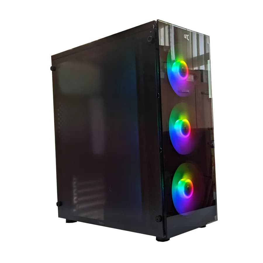 KUĆIŠTE GNC EZ COOL GAMING ND-570 BEZ NAPAJANJA, prozirna stranica, 3x120mm RGB ventilator