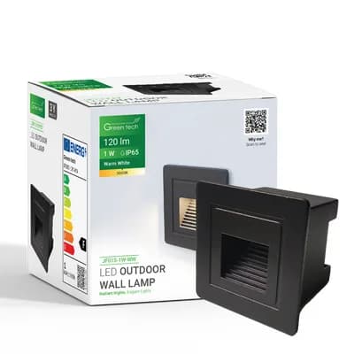 LED vanjska zidna svjetiljka Green Tech 1W, 3000K, IP65