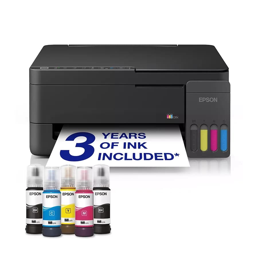 Printer EPSON EcoTank L3350 print/scan/copy Rez.5.760 x1.440 dpi. 33str/min Monokrom.20str/min Colour. USB, LAN.WiFi. tinte br.103