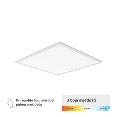LED panel Green Tech 595 x 595 x 30 mm 40W, 3 CCT, 130lm/W, Philips driver