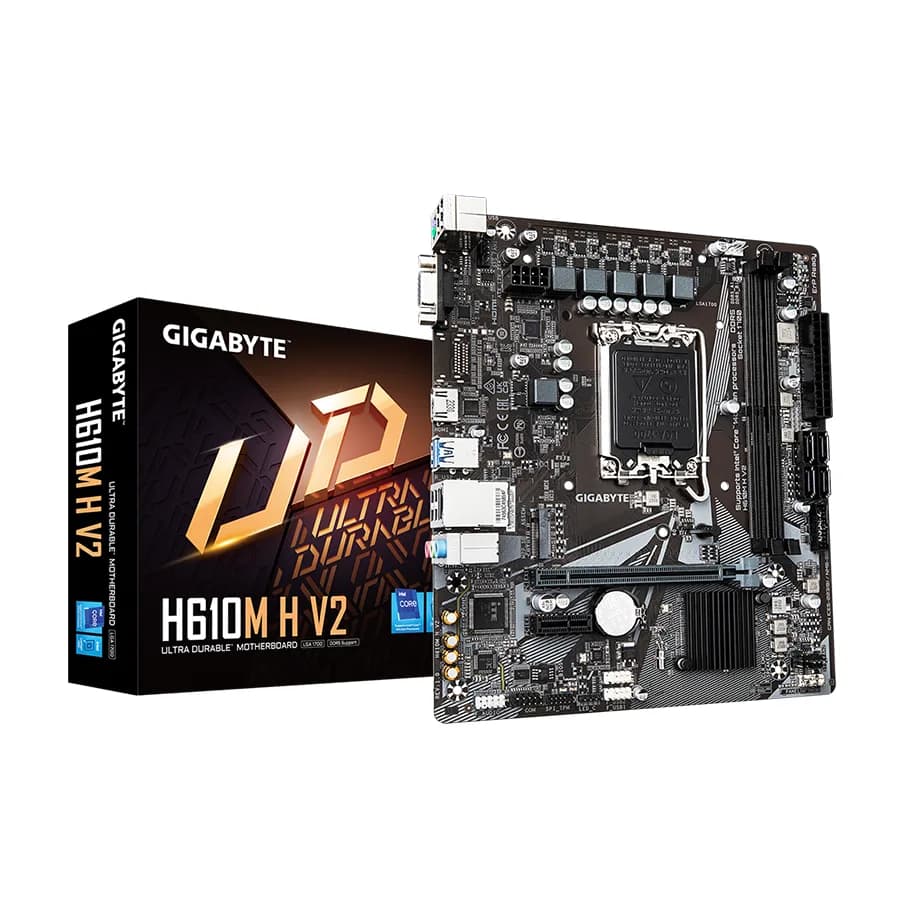 Gigabyte MB H610M H V2 G10, LGA1700; 2xDDR5 up to 96GB 1xM.2; 4x SATA, HDMI, 1xPS2; 6xUSB
