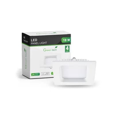 LED panel Green Tech 18W, 3000K, ugradni, kvadratni