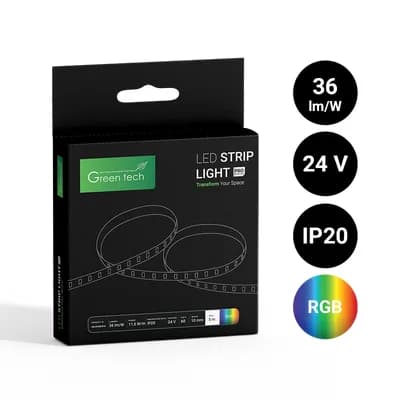 LED traka Green Tech 60 LED, 10 mm, 11,5 W/m, RGB, DC 24V, IP20, 5m/kom