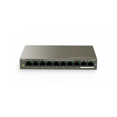 IP-COM 8-Port10/100Mbps+2 Gigabit Desktop Switch With 8-Port PoE F1110P-8-102W