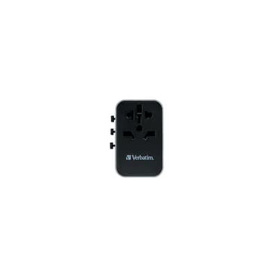 Putni adapter Verbatim, univerzalni, USB-C PD, USB-C QC, 3 x USB-A, UTA-04