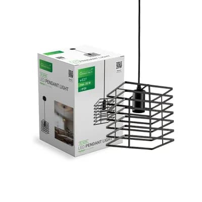 LED visilica Green Tech E27 x 1 kom, crna boja