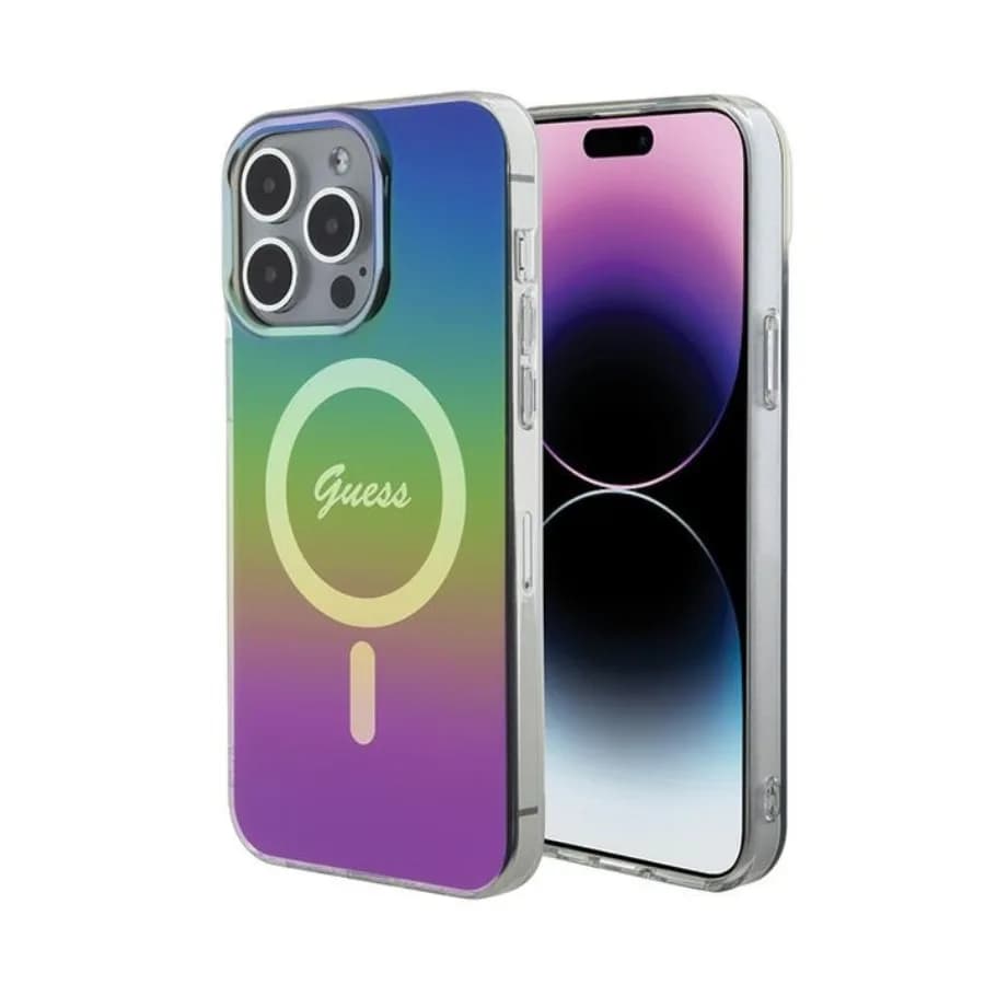 ORIGINALNA FUTROLA GUESS IML IRIDESCENT MAGSAFE HARDCASE GUHMP15LHITSK ZA IPHONE 15 PRO MULTICOLOR