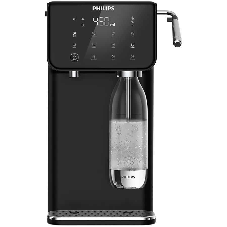 PHILIPS sparkling water station ADD5962BK/10, hot/chilled/ambient/sparkling, UV-C, black