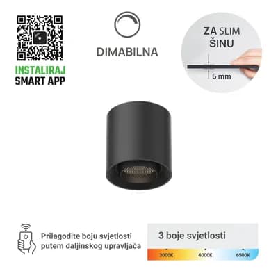 LED magnetna svjetiljka Green Tech, 6W, 3CCT, LED Osram, Dim./ Smart Lamp APP