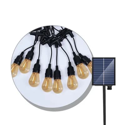 LED solarni svjetlosni lanac LUMERA LIGHTING IP65 2700K, AMBER ŽARx8, uključena