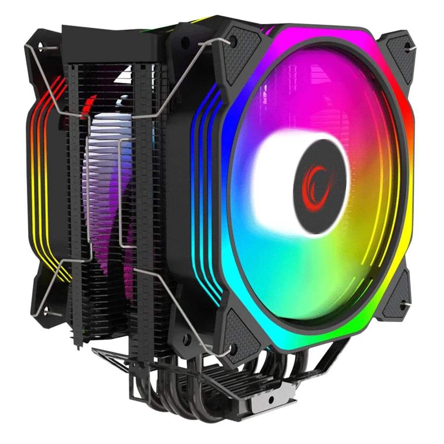 CPU hladnjak RAMPAGE OCTAGON C60 Black 57CFM 1800RPM 2x12cm ARGB AM5/LGA1700 Compatible Air Cooled CPU Fan, 38975