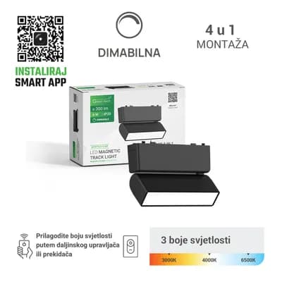 LED magnetna svjetiljka Green Tech "MYSTYLE" 6W, 3CCT, Dim./ Smart Lamp APP