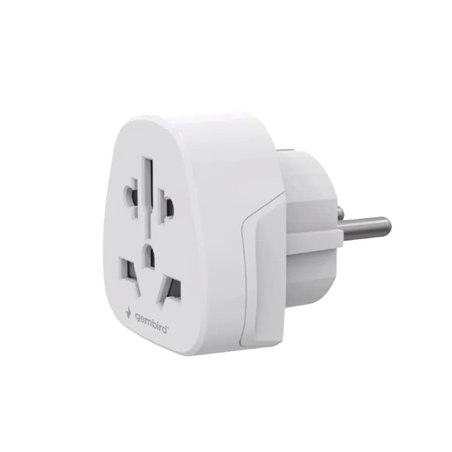 Gembird univerzalni AC strujni adapter World to EU power adapter plug, 15A, A-AC-EUMINTF
