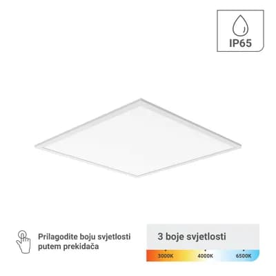 LED panel Green Tech 595 x 595 x 30 mm, 48W, 3 CCT, 127lm/W, IP65