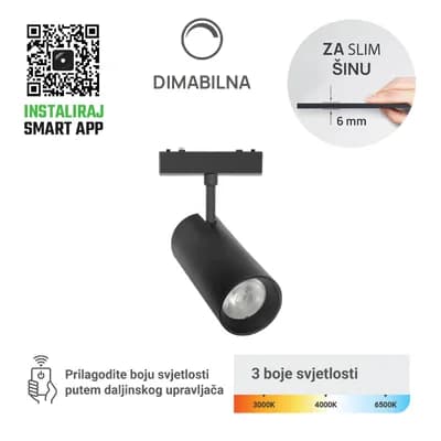 LED magnetna svjetiljka Green Tech, 6W, 3CCT, LED Osram, Dim./ Smart Lamp APP