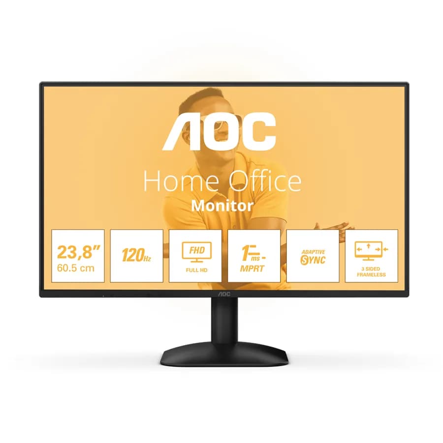 MONITOR AOC 24B31H 120hz 23,8" FHD 1920x1080, HDMI. VGA. VESA 100 x100. crni. 3god.GAR.