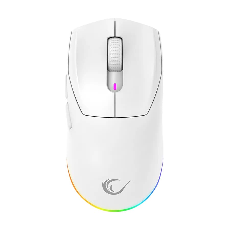 Miš gaming RAMPAGE PROTE M5 Pro Wireless White RGB LED Charged 26000 DPI 3395 Sensor, 41247