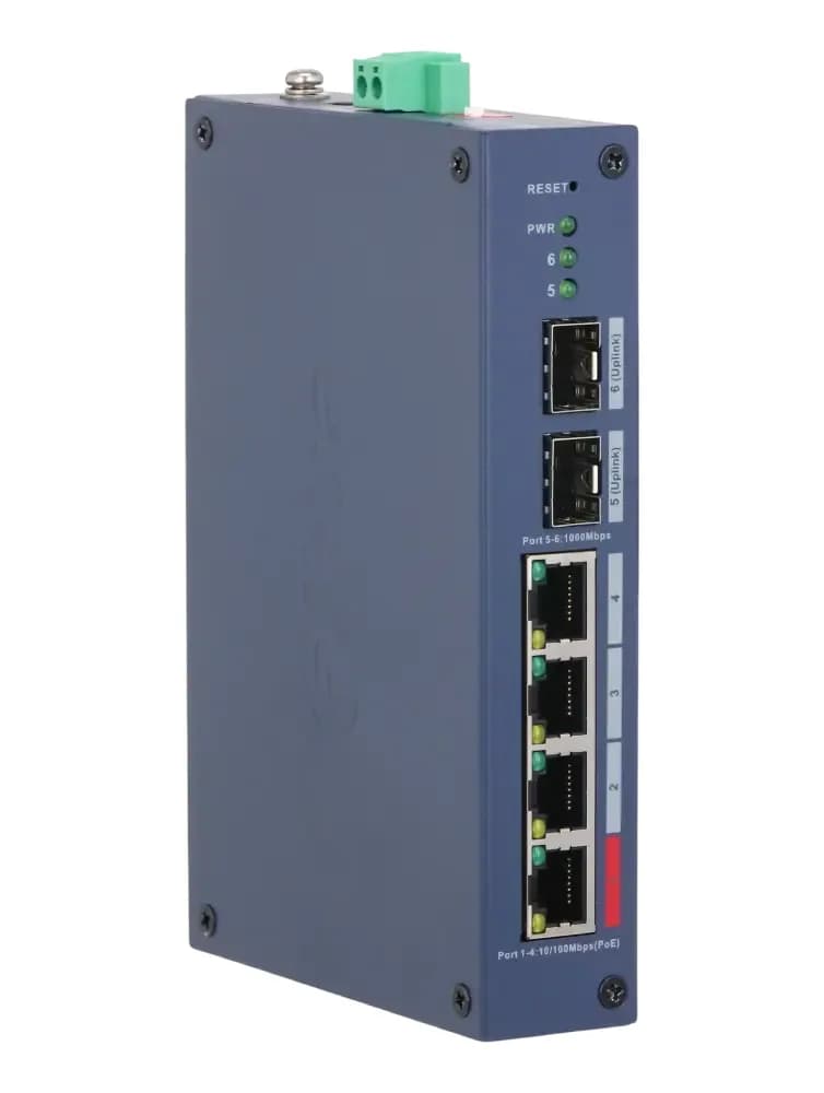 DAHUA 6-Port Cloud Managed Hardened Switch with 4-Port PoE CHS4206-4ET-90