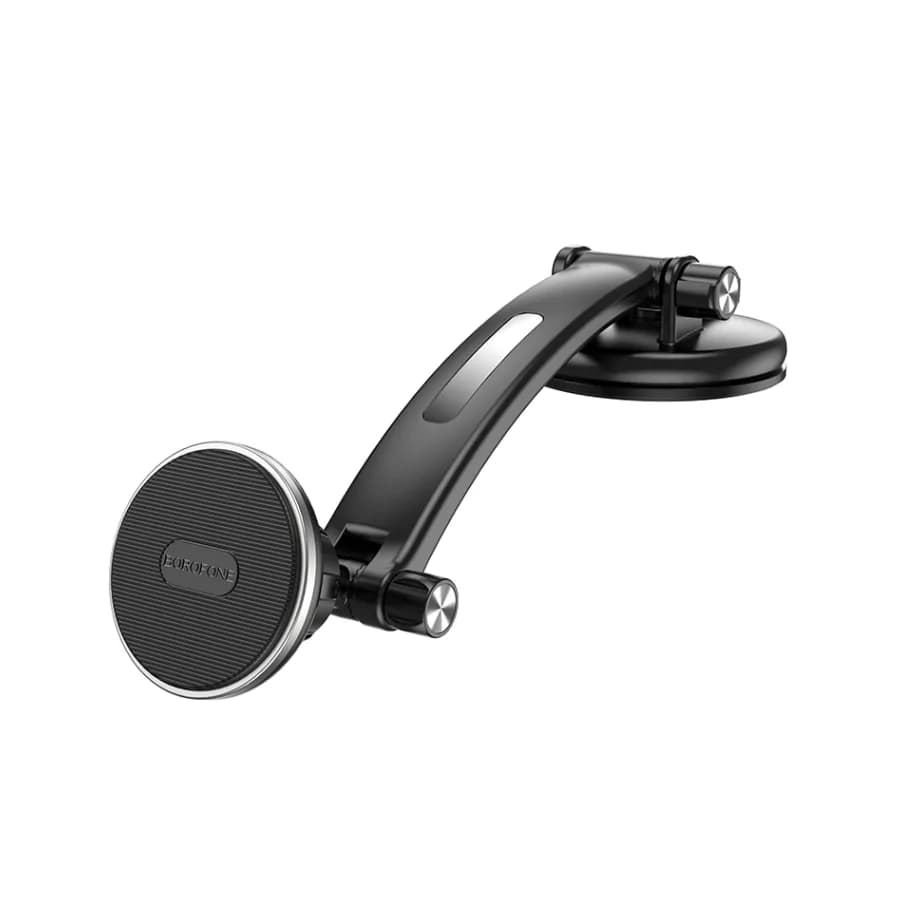 Univerzalni magnetni auto držač nosač za mobitel BOROFONE BH65 Graceful dual-axis center console magnetic car black silver