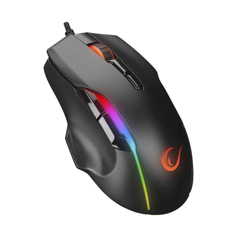 Miš gaming RAMPAGE SMX-R45 ORBIT Black. Wired 6400dpi, Huano S, 7D RGB Illuminated USB Professional Gaming Mouse