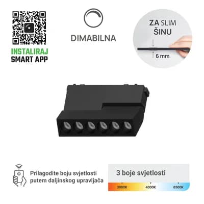 LED magnetna svjetiljka Green Tech, 6W, 3CCT, LED Osram, Dim./ Smart Lamp APP