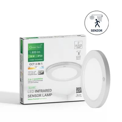 LED plafonjera sa senzorom Green Tech 3/1 18W