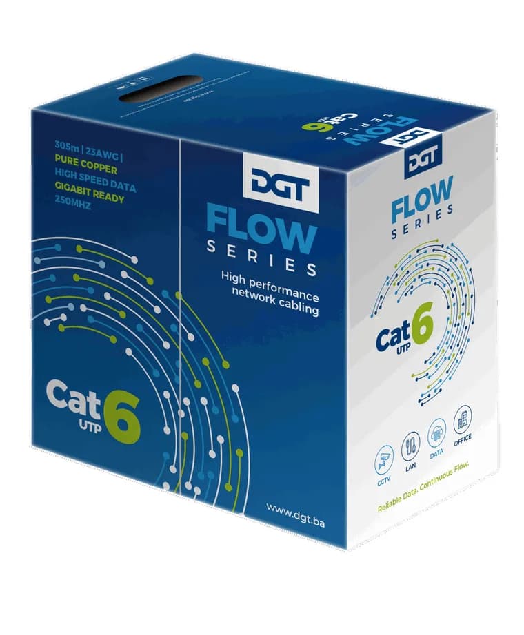 DGT Flow CAT6 UTP mrežni kabl 305m – unutrašnja instalacija