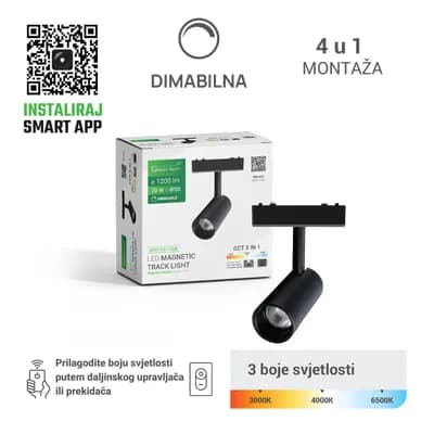LED magnetna svjetiljka Green Tech "MYSTYLE" 20W, 3CCT, Dim./ Smart Lamp APP