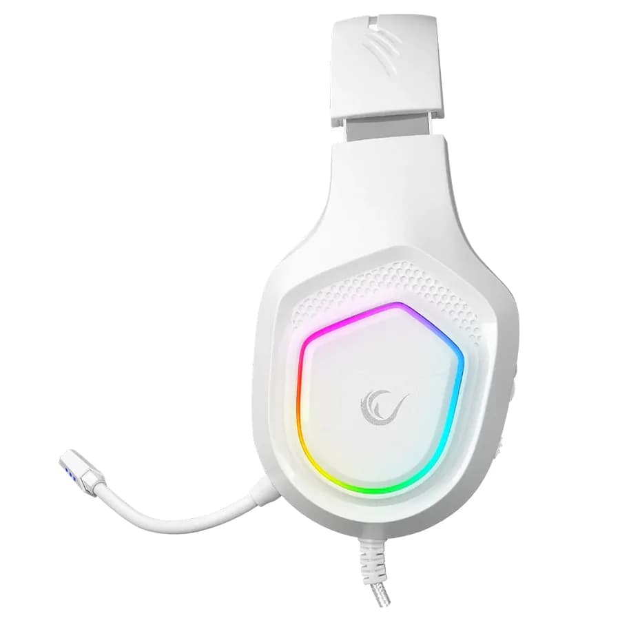 Slušalice sa mikrofonom gaming RAMPAGE RM-K90 VECTOR white, RGB LED, Type-C, 40533
