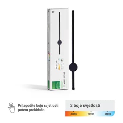 Zidna dekorativna svjetiljka Green Tech 12W, 3CCT