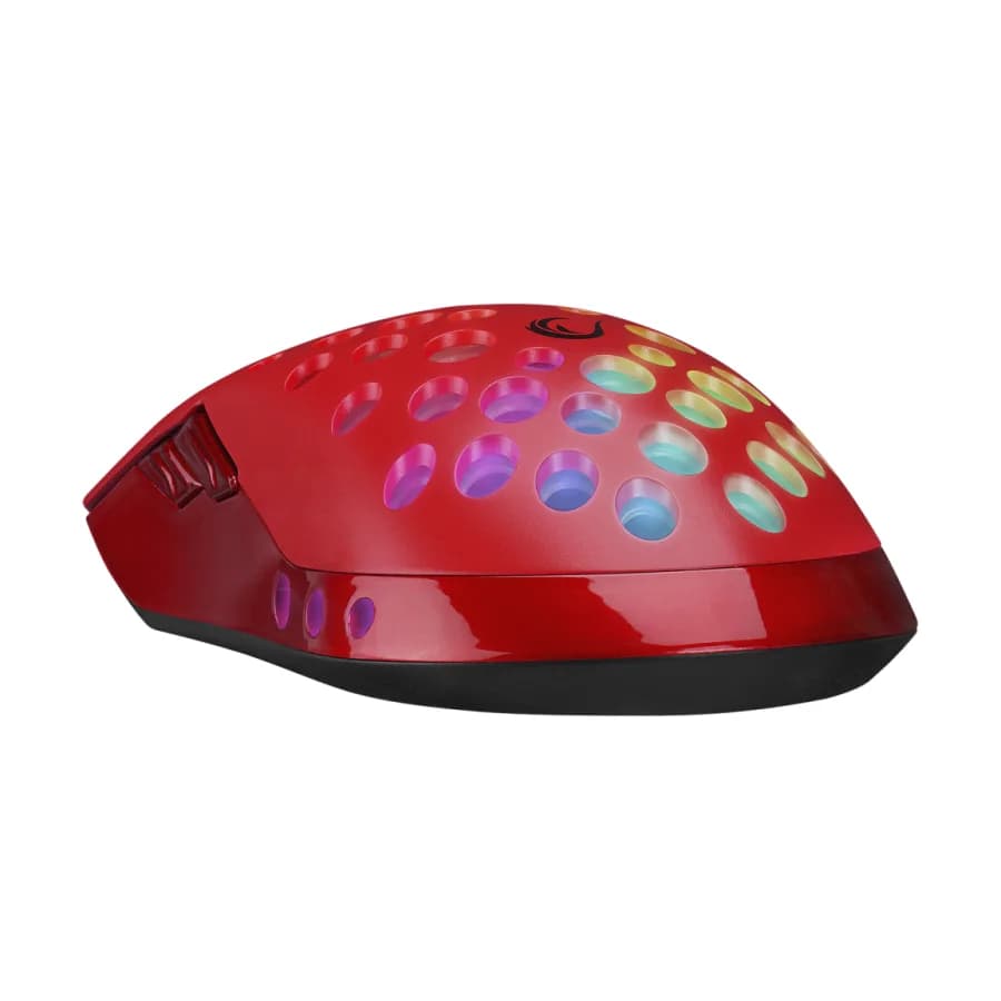 Miš gaming RAMPAGE SMX-R66 ROCKET Ultra Light Red RGB LED 12000dpi, 34832