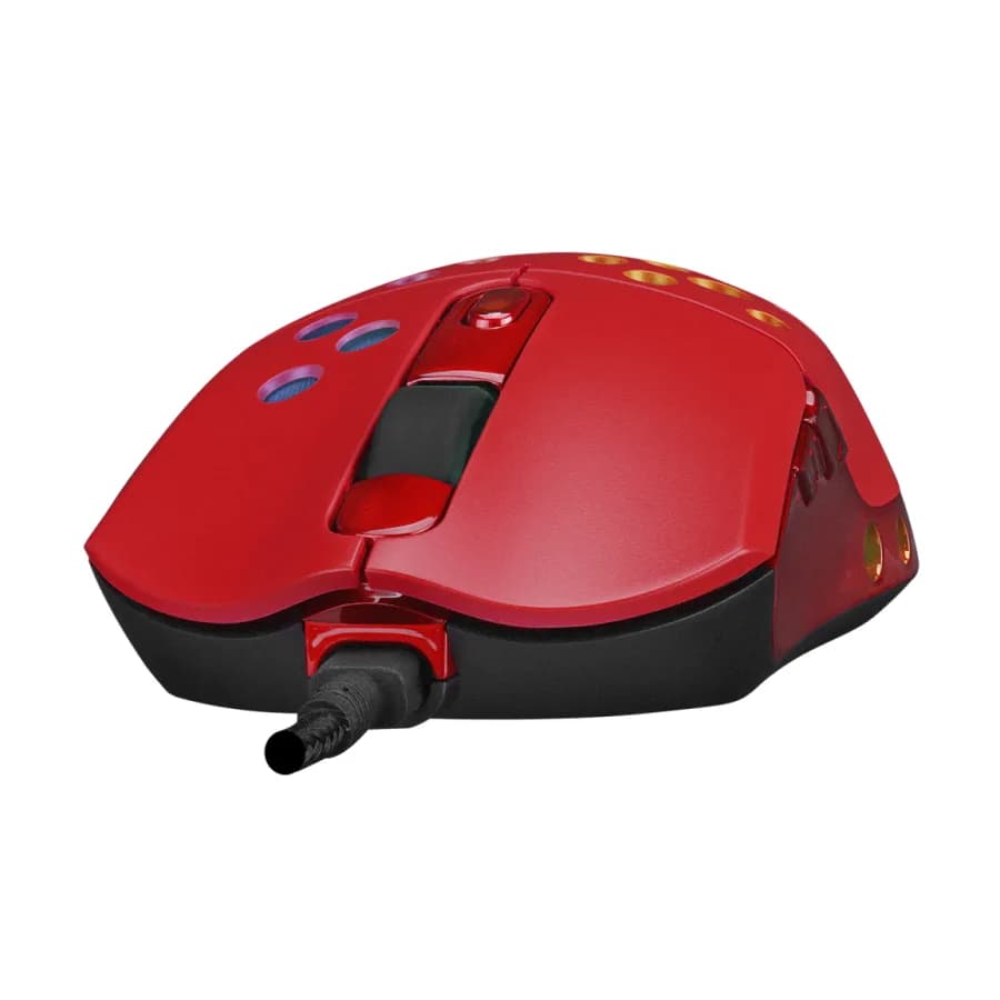 Miš gaming RAMPAGE SMX-R66 ROCKET Ultra Light Red RGB LED 12000dpi, 34832