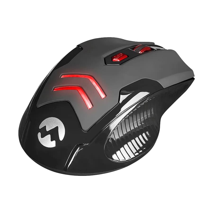 Miš wireless Everest SM-763 Red 6D 2400DPI 2.4Ghz Black Gaming Led Illuminated