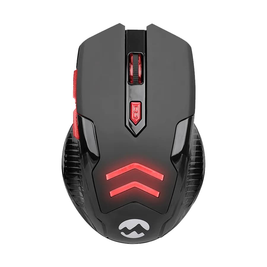 Miš wireless Everest SM-763 Red 6D 2400DPI 2.4Ghz Black Gaming Led Illuminated