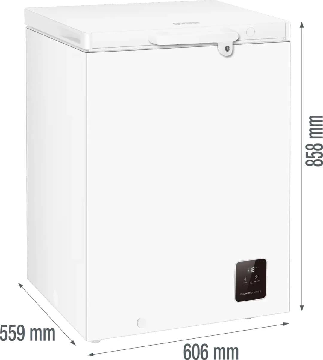 G600 Samostojeći zamrzivač horizontalni, 85.8 x 60.6 x 55.9 cm FH15E6W5