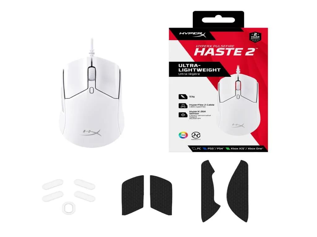 HYPERX Pulsefire Haste 2 WGaming Mouse (White)