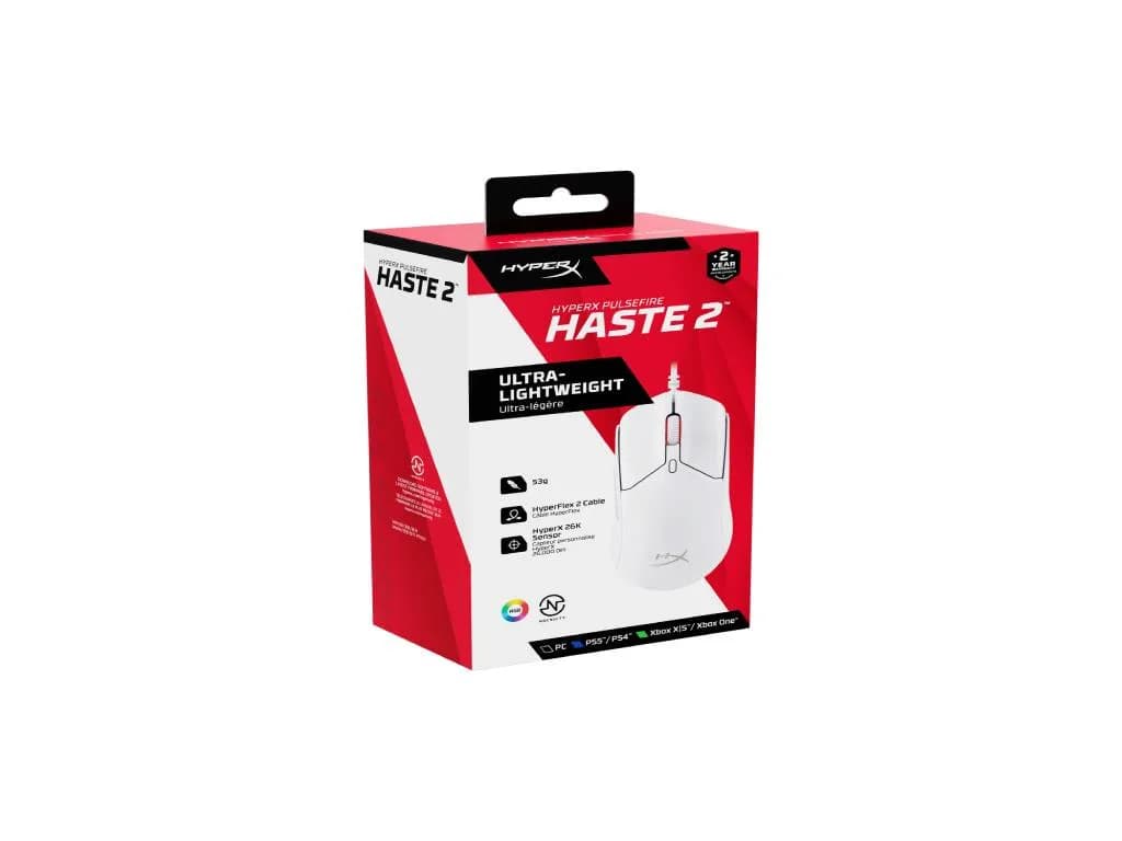 HYPERX Pulsefire Haste 2 WGaming Mouse (White)