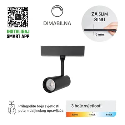 LED magnetna svjetiljka Green Tech, 3W, 3CCT, LED Osram, Dim./ Smart Lamp APP