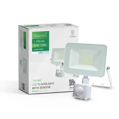 LED reflektor sa senzorom Green Tech 1700 lm, 20W, 6500K, IP65, bijeli