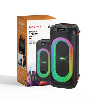 Zvučnik NDR-717 (FM/USB/TF/bluetooth/TWS) 2 x 6,5" karaoke s 2 wireless mikrof.