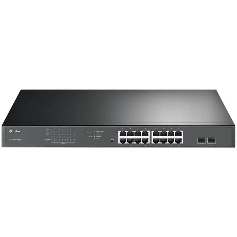 TP-Link TL-SG1218MPE 16-Port Gigabit PoE+ Easy Smart Switch, 16 Gigabit PoE+ RJ45 Ports, 2 x SFP