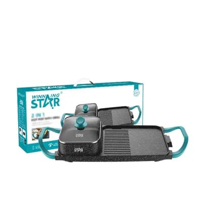 Električni roštilj i lonac za kuhanje Winning Star ST-9814, 3L, 1800W, 2 u 1
