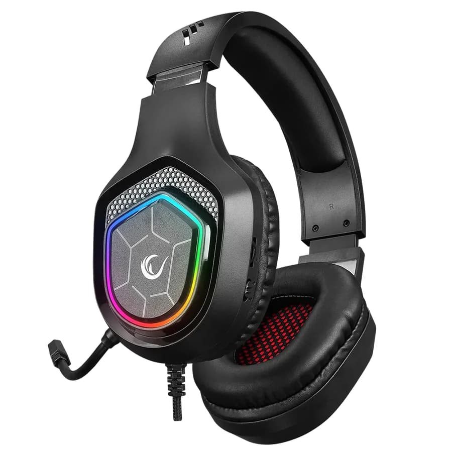 Slušalice sa mikrofonom gaming RAMPAGE RM-K90 VECTOR black, RGB LED, Type-C