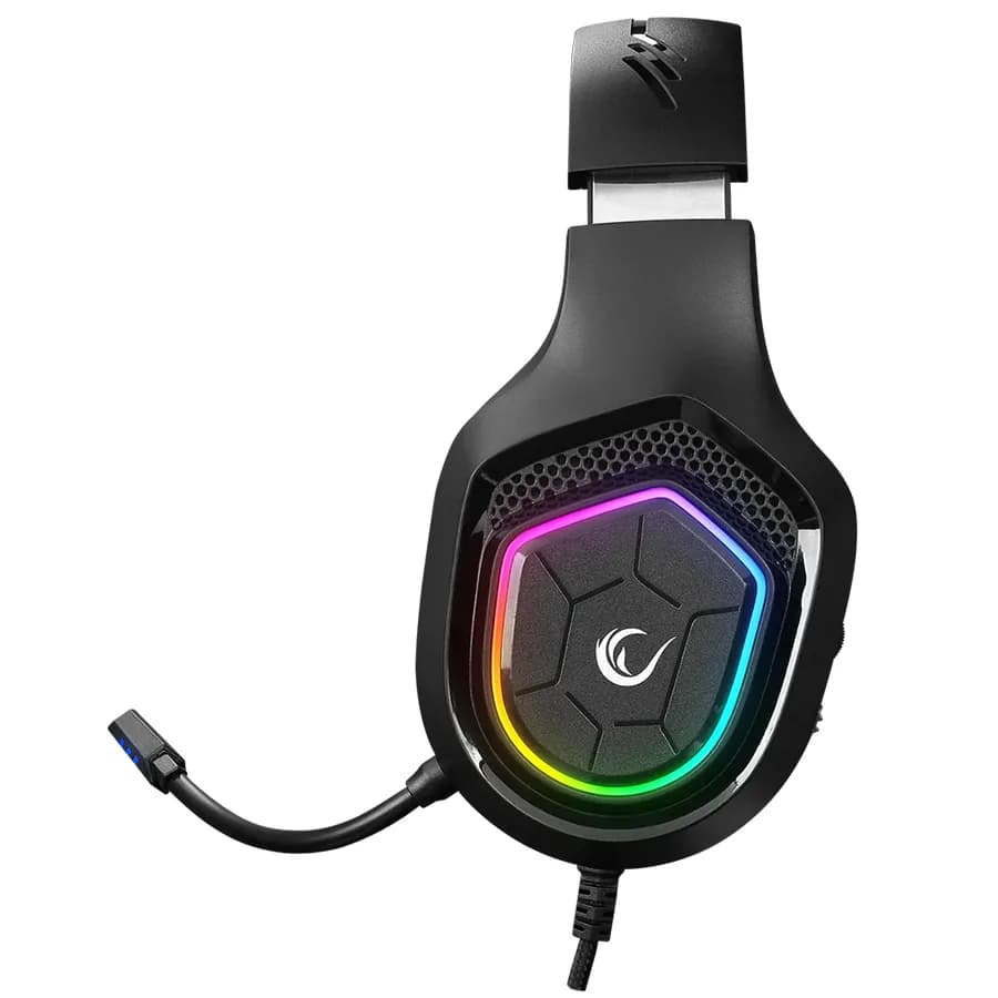 Slušalice sa mikrofonom gaming RAMPAGE RM-K90 VECTOR black, RGB LED, Type-C