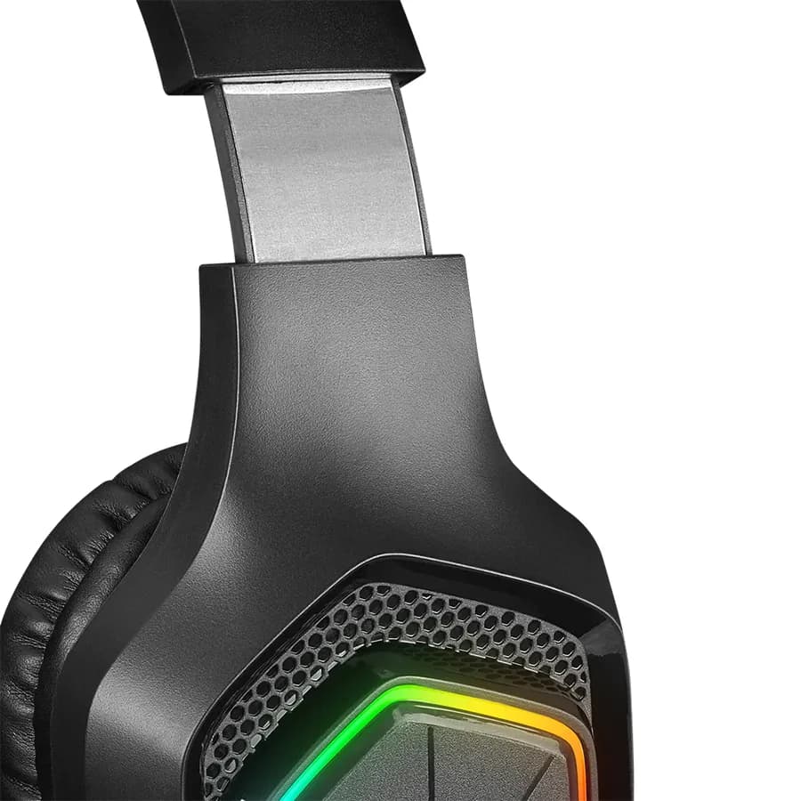 Slušalice sa mikrofonom gaming RAMPAGE RM-K90 VECTOR black, RGB LED, Type-C