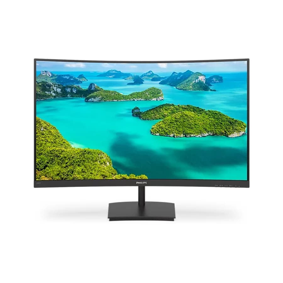 Monitor PHILIPS 241E1SC 24" (23.6" viewable) Curved, 1920x1080 (FHD), VA, 75Hz, 1500R, 4ms, FreeSync, 1x HDMI, 1x VGA
