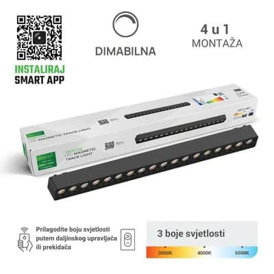 LED magnetna svjetiljka Green Tech "MYSTYLE" 18W, 3CCT, Dim./ Smart Lamp APP